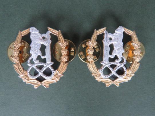 British Army Staffordshire Warwickshire & Worcestershire Yeomanry Officer's Collar Badges