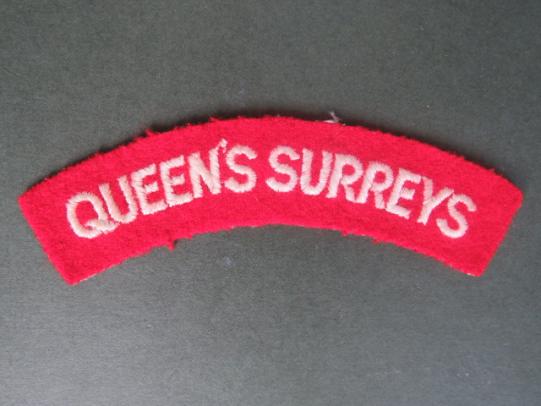 British Army The Queen's Royal Regiment (West Surrey) Shoulder Title