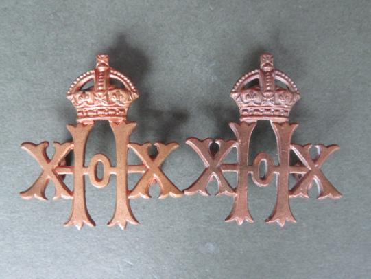 British Army 20th Hussars Collar Badges