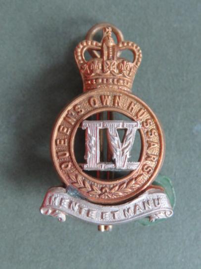British Army 4th Queen's Own Hussars Collar Badge