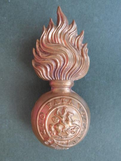 British Army The Northumberland Fusiliers 1881-1904 Fur Cap Grenade Badge