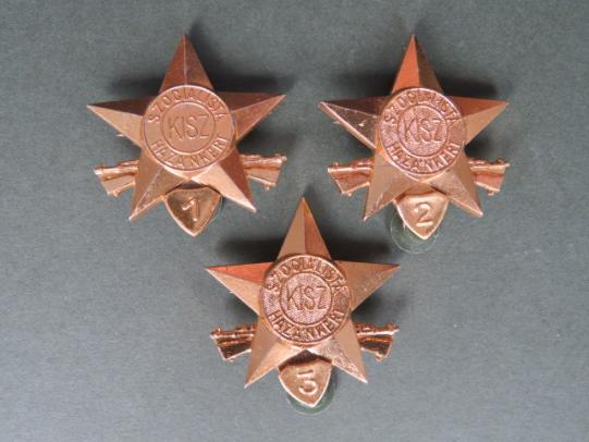Hungary K.I.S.Z. (Hungarian Young Communist League) For Our Socialist Country Badges, 1st 2nd & 3rd Classes