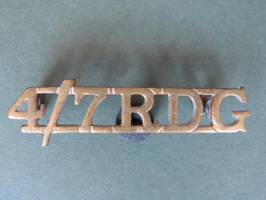 British Army 4th/7th Royal Dragoon Guards Shoulder Title