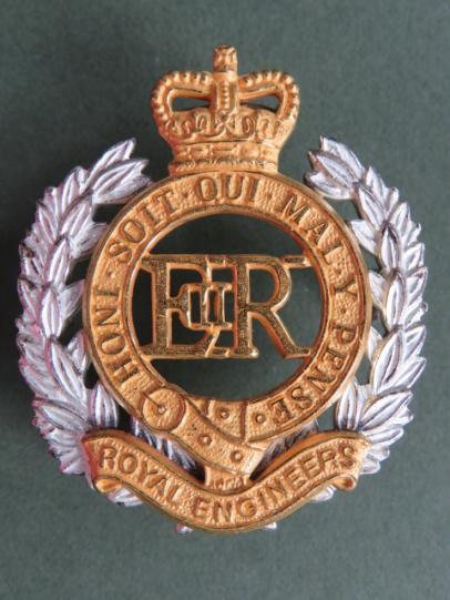British Army Royal Engineers EIIR Officer's Cap Badge