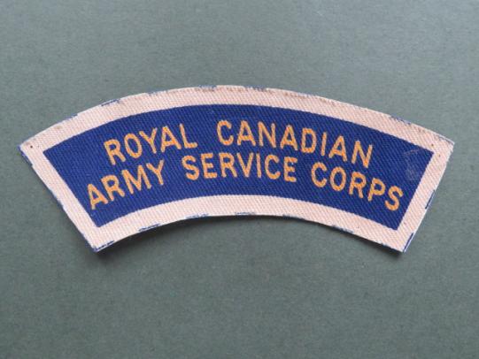 Canada WW2 Royal Canadian Army Service Corps Shoulder Title