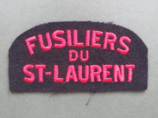 Canada Late WW2 Fusiliers Du St-Laurent Shoulder Title
