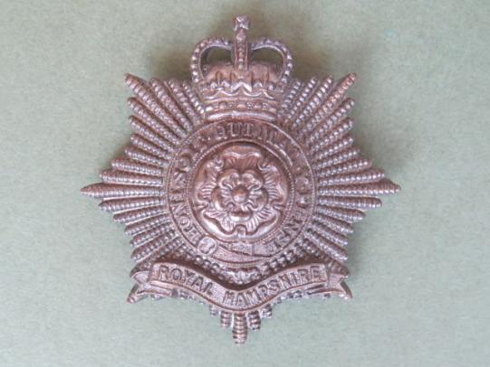 British Army Royal Hampshire Regiment Officer's Service Dress Cap Badge