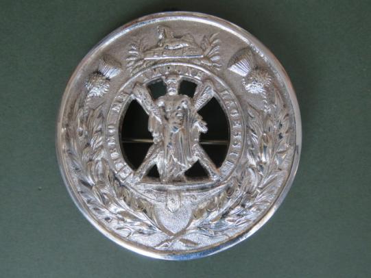 British Army Black Watch Pipers Plaid Brooch
