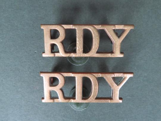 British Army The Royal 1st Dragoon Yeomanry Shoulder Titles
