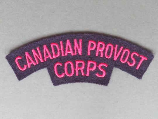 Canada Post WW2 Canadian Provost Corps Shoulder Title