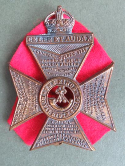 British Army The King's Royal Rifle Corps Cap Badge