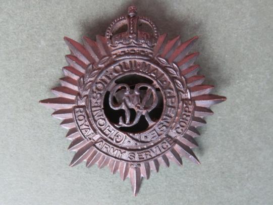 British Army Royal Army Service Corps KGVI Officer's Service Dress Cap Badge