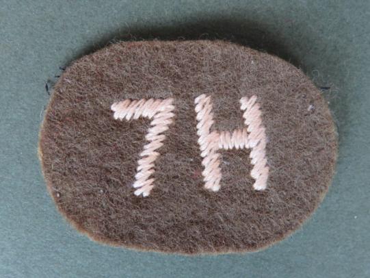 British Army The 7th Queen's Own Hussars Shoulder Title