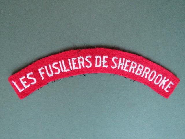 Canada Army Les Fusiliers De Sherbrooke Shoulder Title