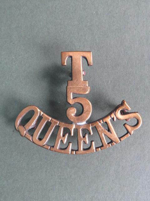 British Army 5th Territorial Battalion The Queen's Royal Regiment (West Surrey) Shoulder Title