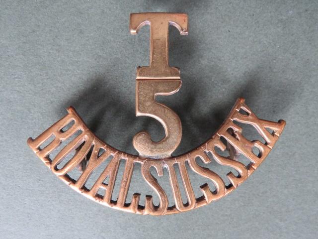 British Army The 5th Territorial Battalion (Cinque Ports), The Royal Sussex Regiment Shoulder Title