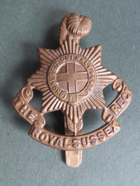 British Army WW1 Economy The Royal Sussex Regiment Cap Badge