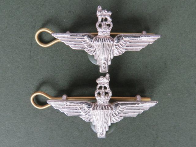 British Army Parachute Regiment EIIR Officer's Collar Badges