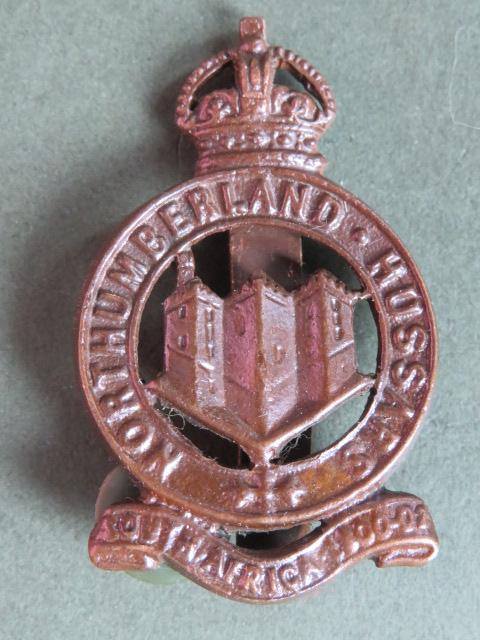 British Army Pre 1953 The Northumberland Hussars Officer's Service Dress Cap Badge