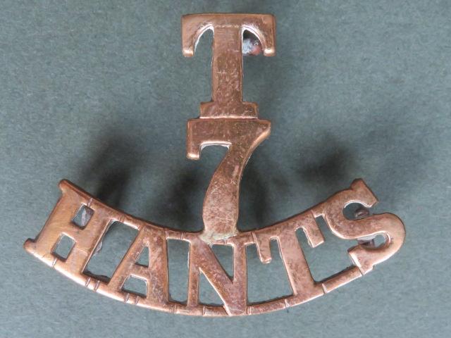 British Army The 7th Territorial Battalion, The Hampshire Regiment Shoulder Title