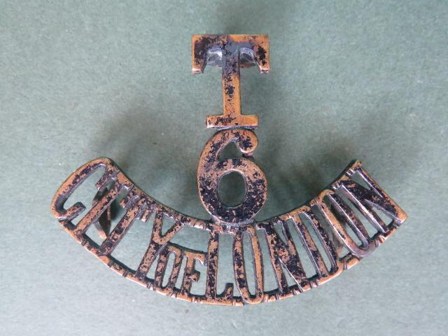 British Army The 6th City of London Regiment (City of London Rifles) Shoulder Title