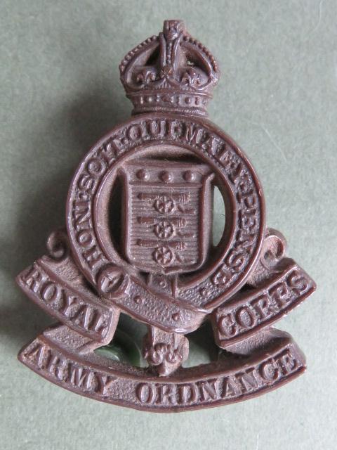 British Army WW2 Plastic Royal Army Ordnance Corps Cap Badge
