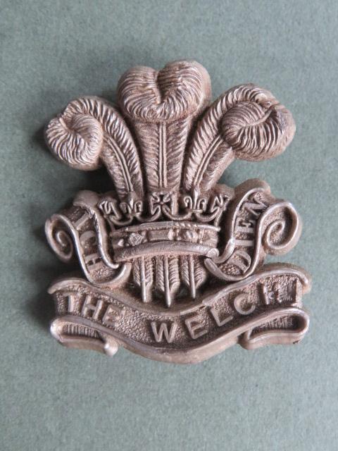 British Army WW2 Economy The Welch Regiment Cap Badge