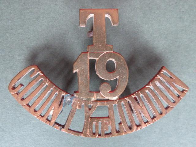 British Army 19th County of London Battalion (St Pancras) Shoulder Title