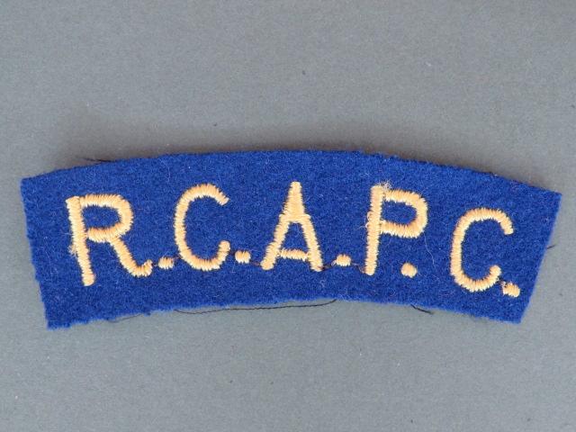 Canada Army WW2 Royal Canadian Army Pay Corps Shoulder Title