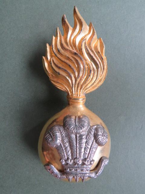 British Army The Royal Welsh Fusiliers Band Fur Cap Badge