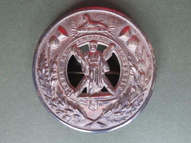 British Army Black Watch Pipers Plaid Brooch