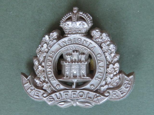 British Army WW2 Economy The Suffolk Regiment Cap Badge