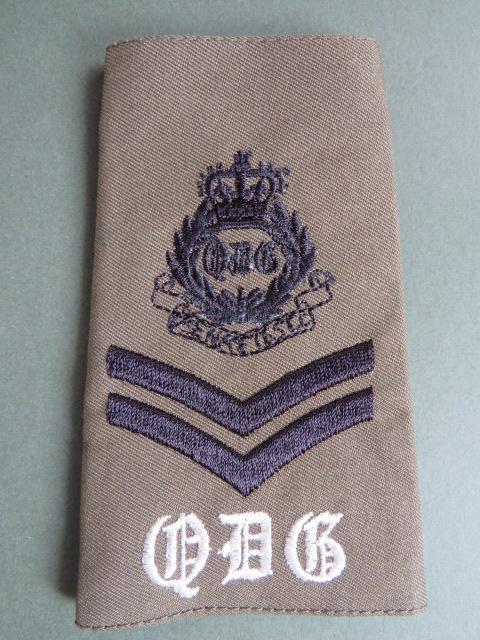 British Army Queen's Dragoon Guards Corporal's Rank Slide